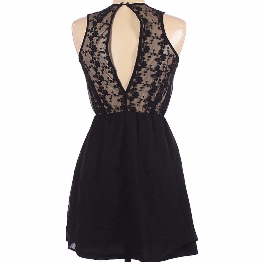 Poof Couture Party Dress Open Lace Back Size M